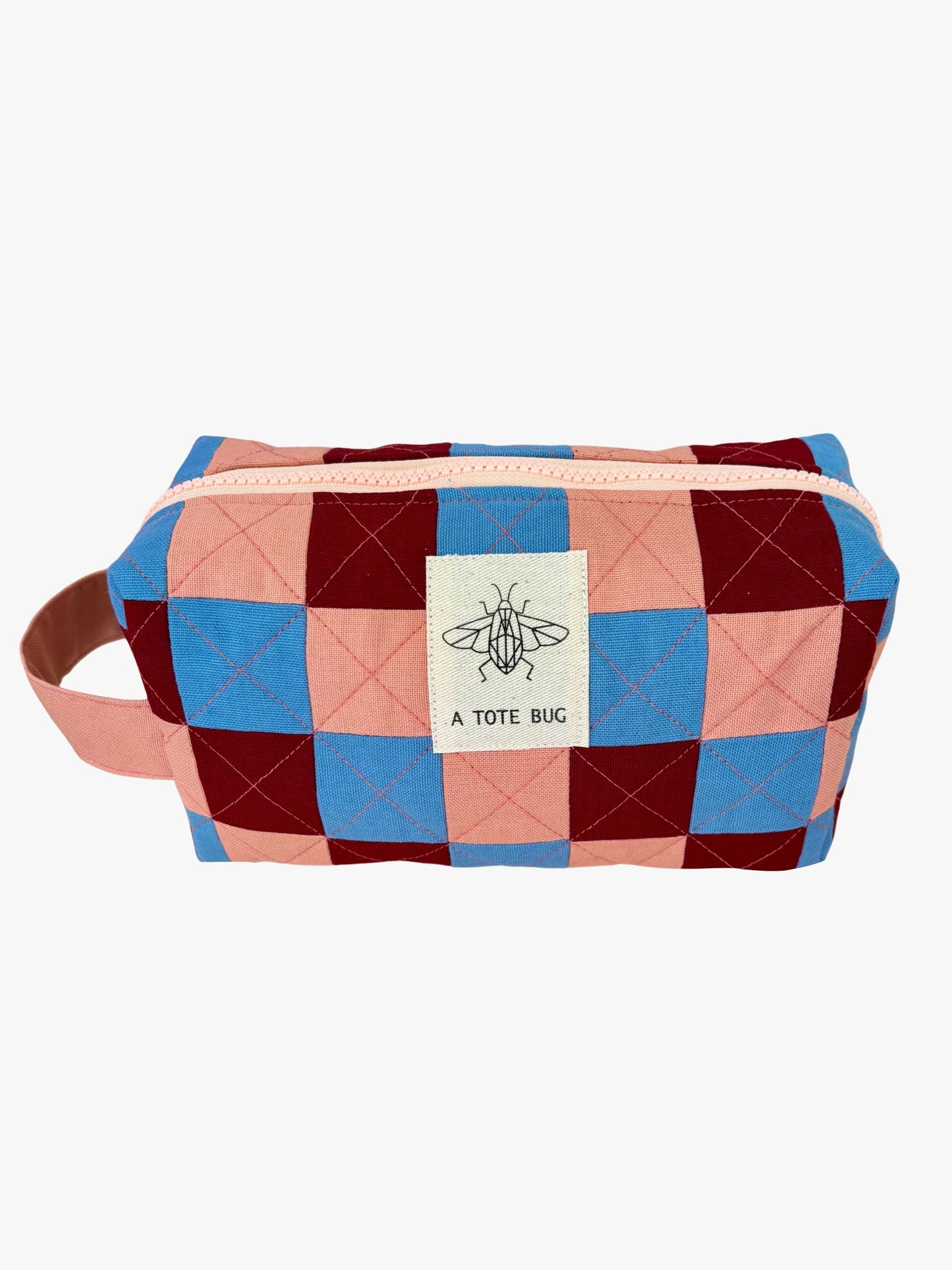 Maxi Cosmetic Bag - Rose & Sky Blue
