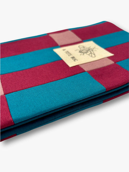 Book sleeve - Berry & Petrol