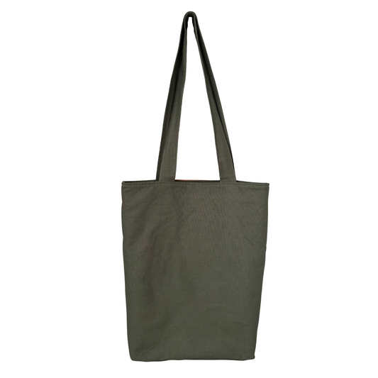 Classic Tote Bag - Khaki/Rust