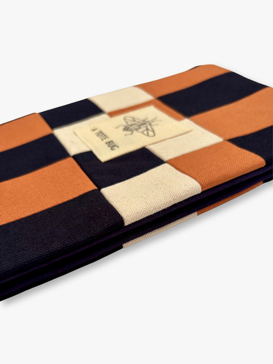 Book sleeve - Navy & Rust