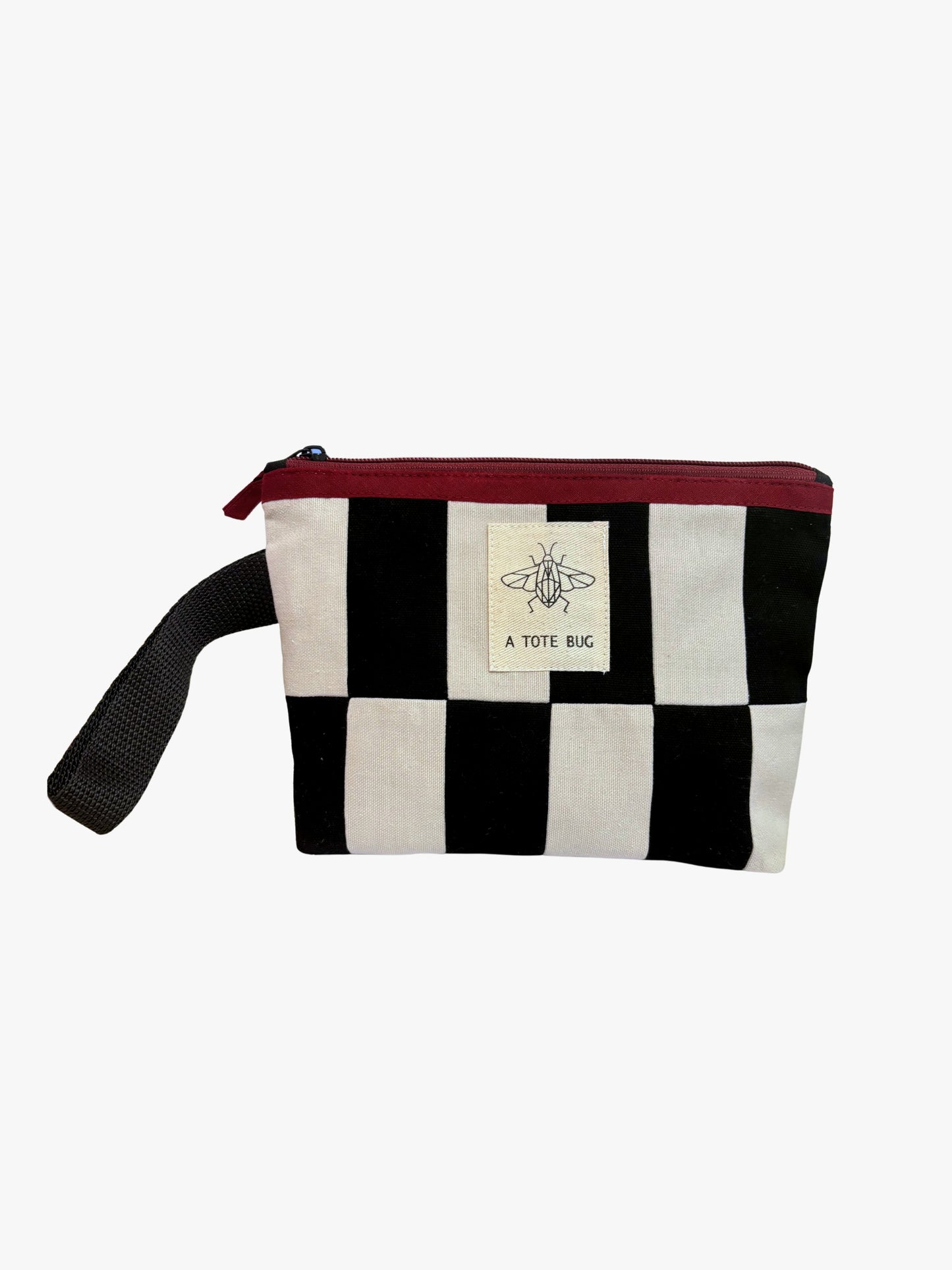 Soft Zip Pouch - Black & White