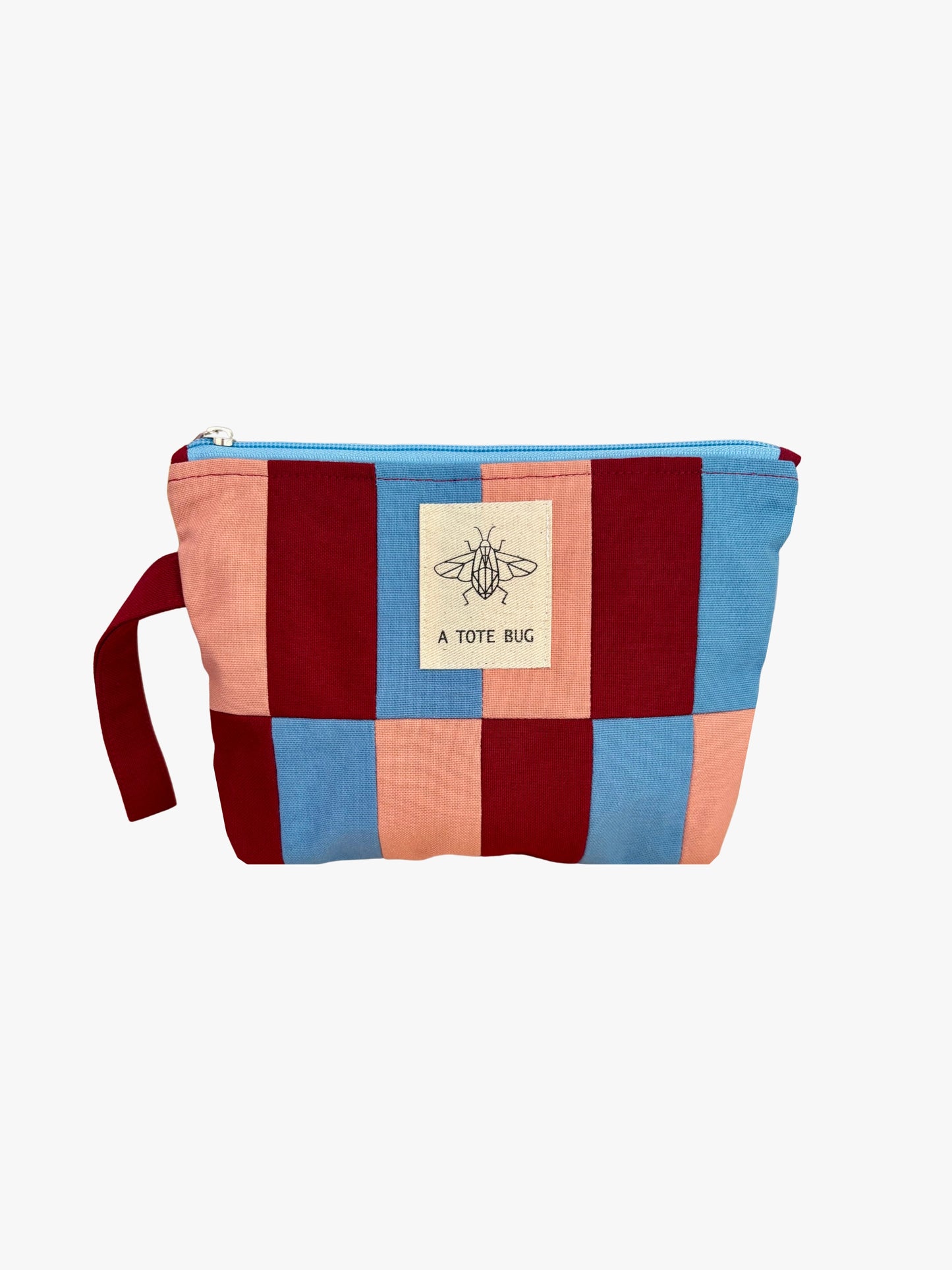 Soft Zip Pouch - Rose & Sky Blue