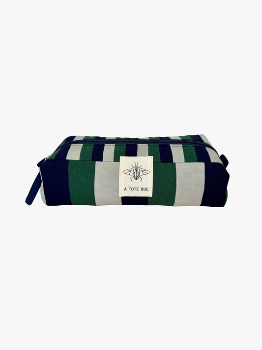 Rectangular Cosmetic Bag - Green Tint & Midnight