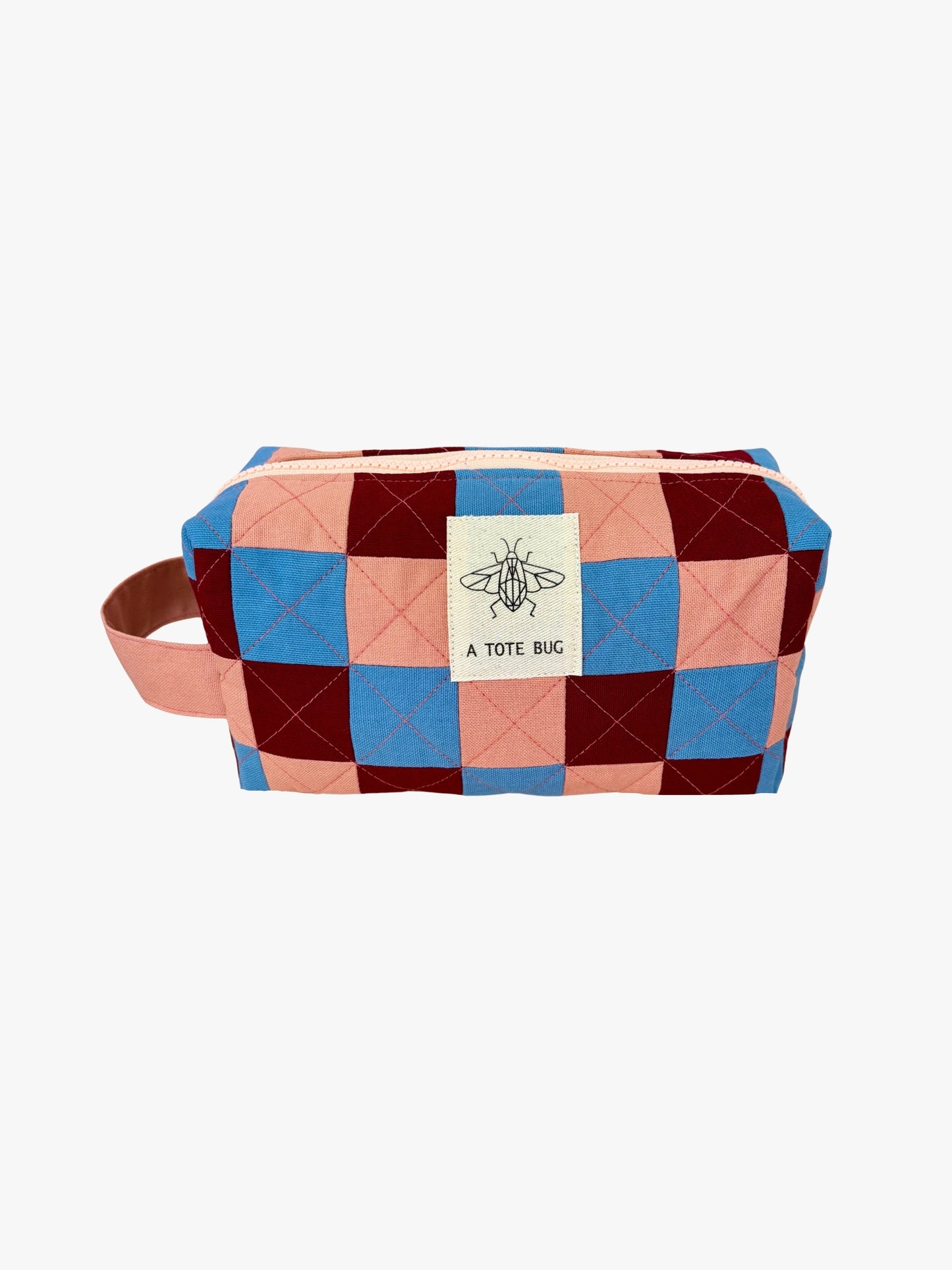 Maxi Cosmetic Bag - Rose & Sky Blue