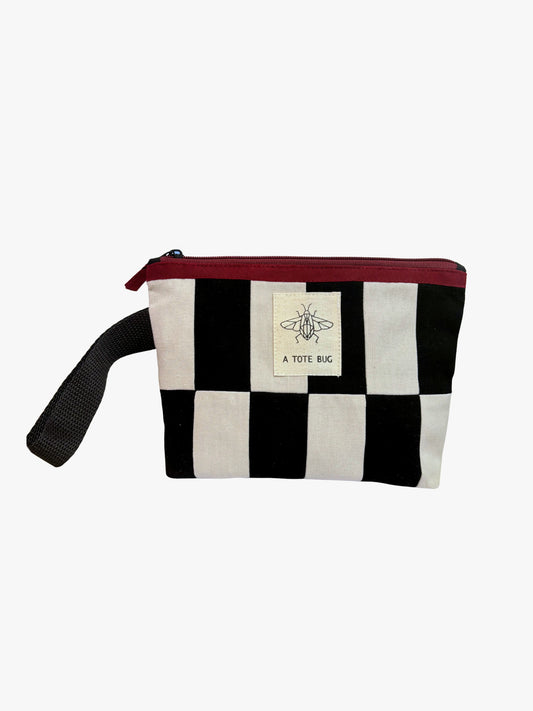 Soft Zip Pouch - Black & White