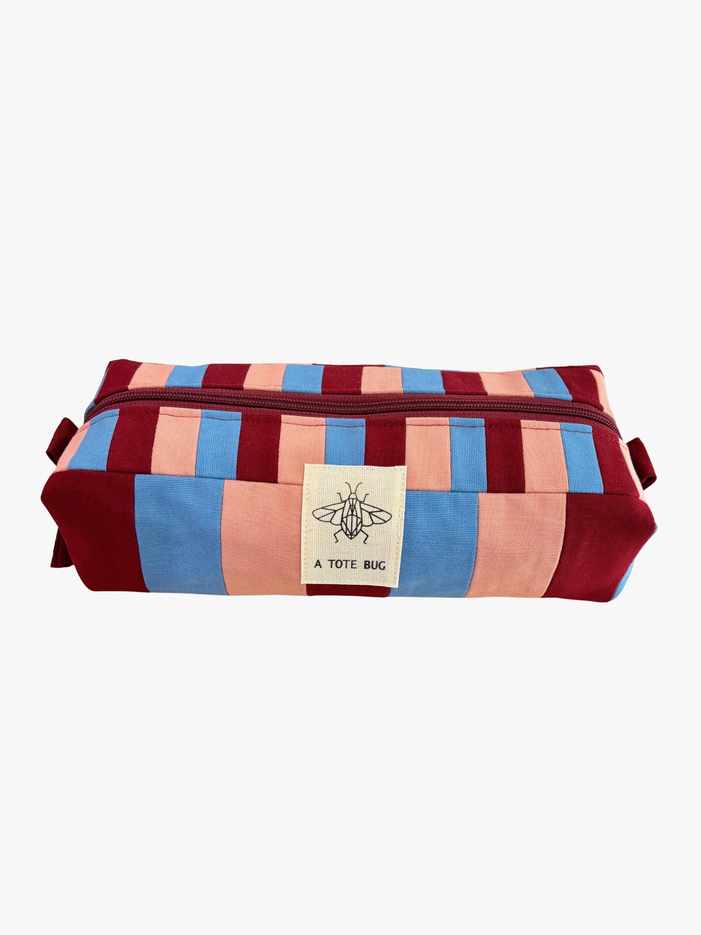 Rectangular Cosmetic Bag - Rose & Sky Blue