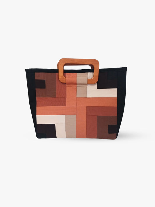 Promethea Wooden Handle Tote Bag