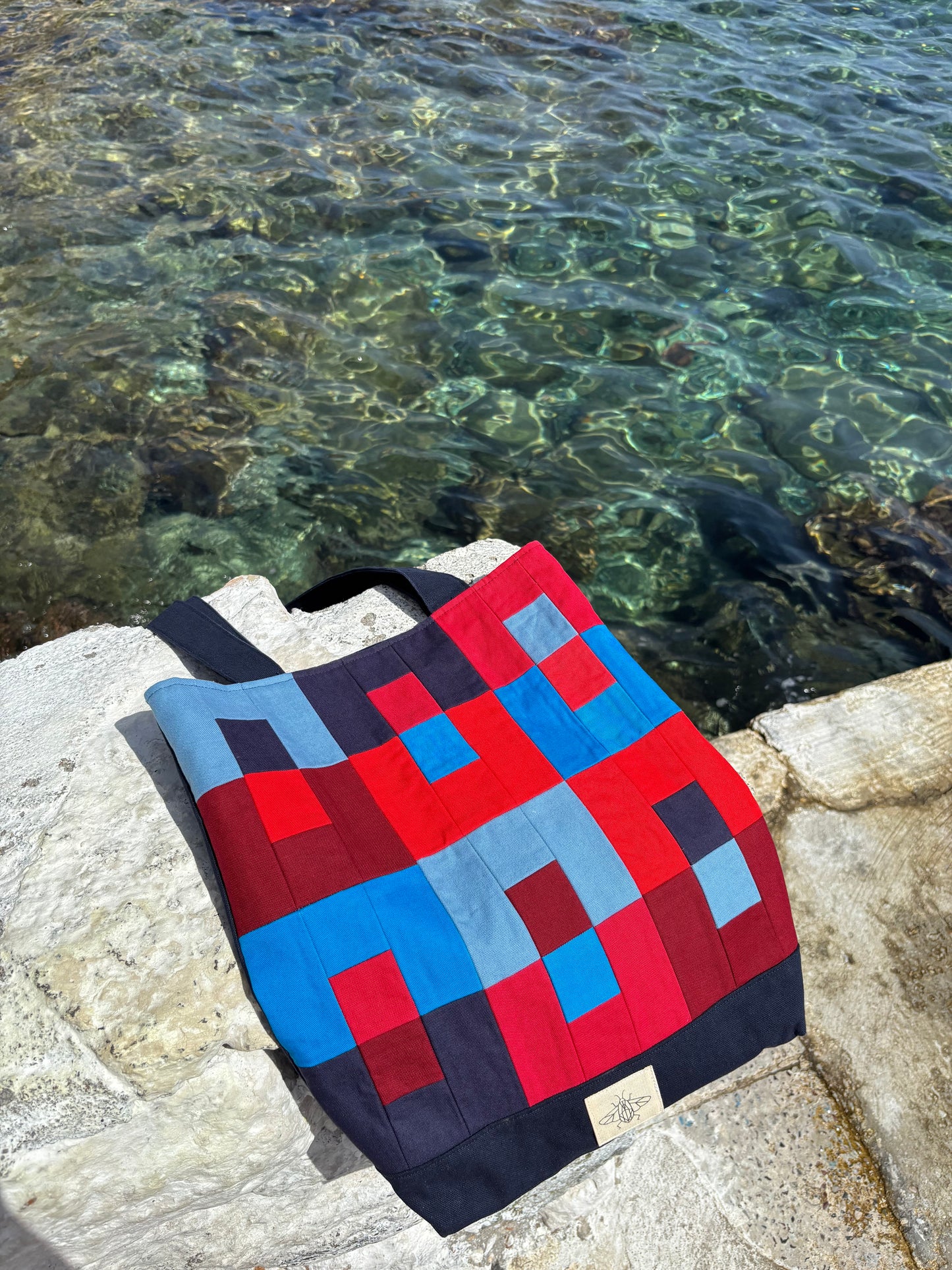 Classic Tote Bag - Blues & Reds